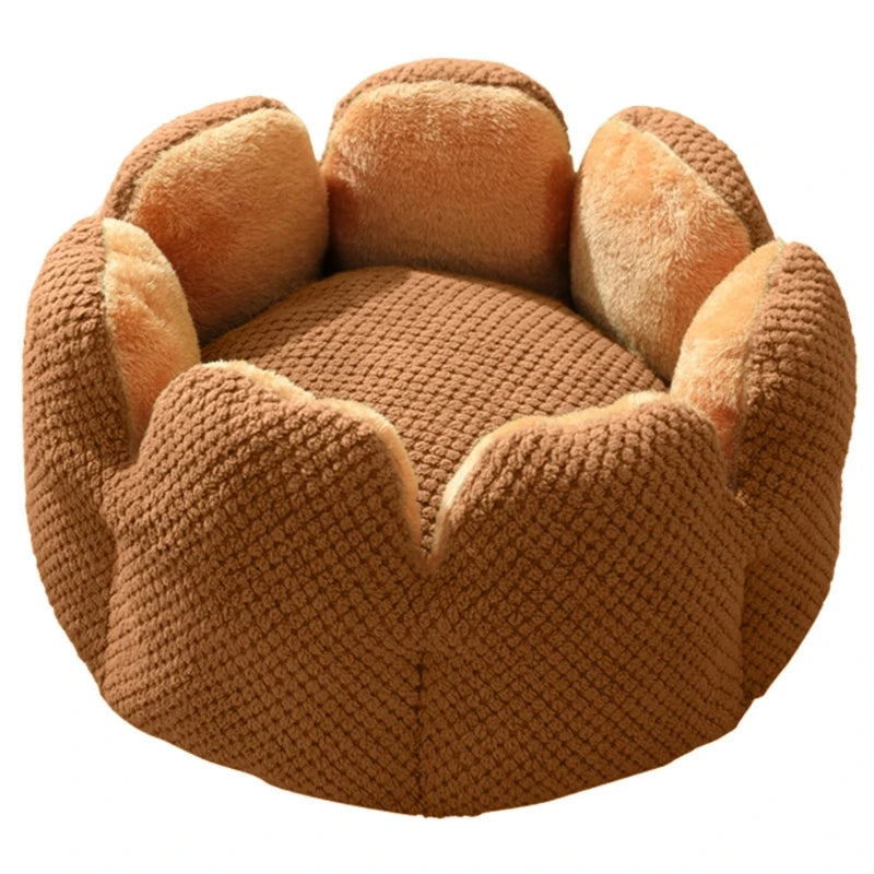 Bed House Lovely Cactus Flower Puppy Kennels Mat Winter Warm Beds