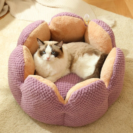 Bed House Lovely Cactus Flower Puppy Kennels Mat Winter Warm Beds