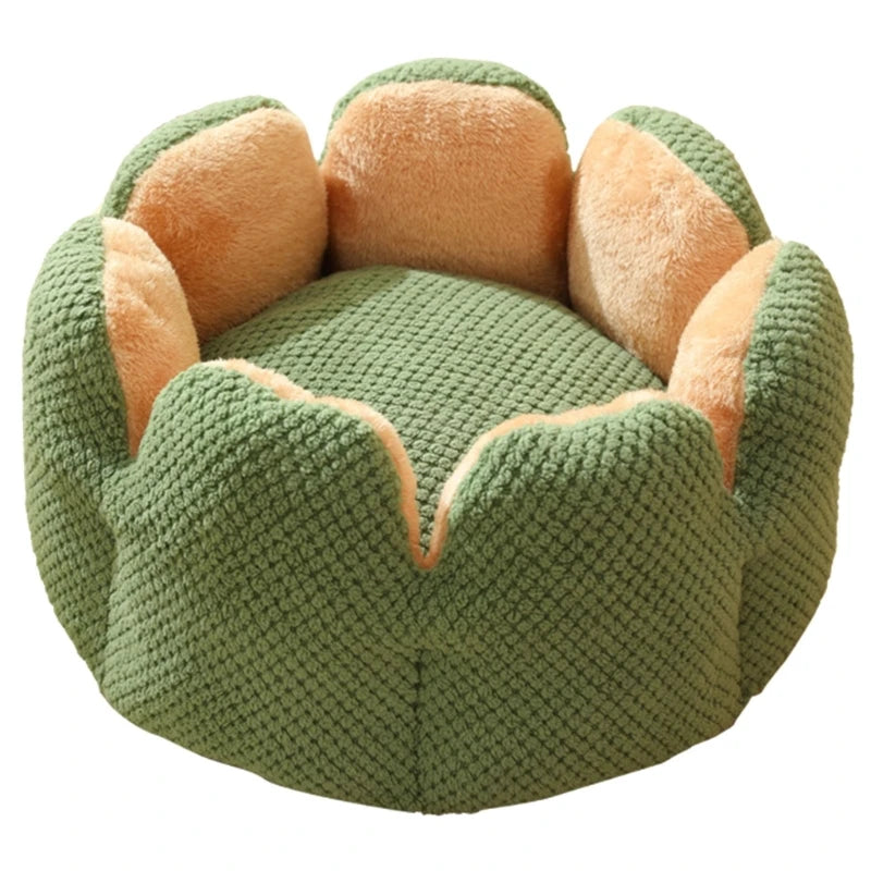 Bed House Lovely Cactus Flower Puppy Kennels Mat Winter Warm Beds