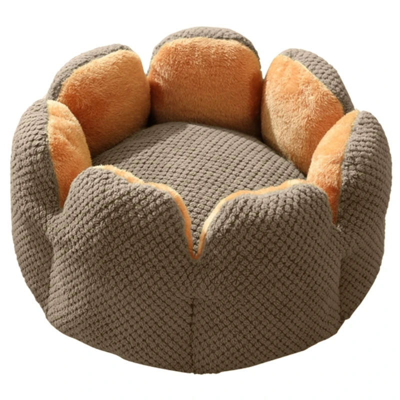 Bed House Lovely Cactus Flower Puppy Kennels Mat Winter Warm Beds