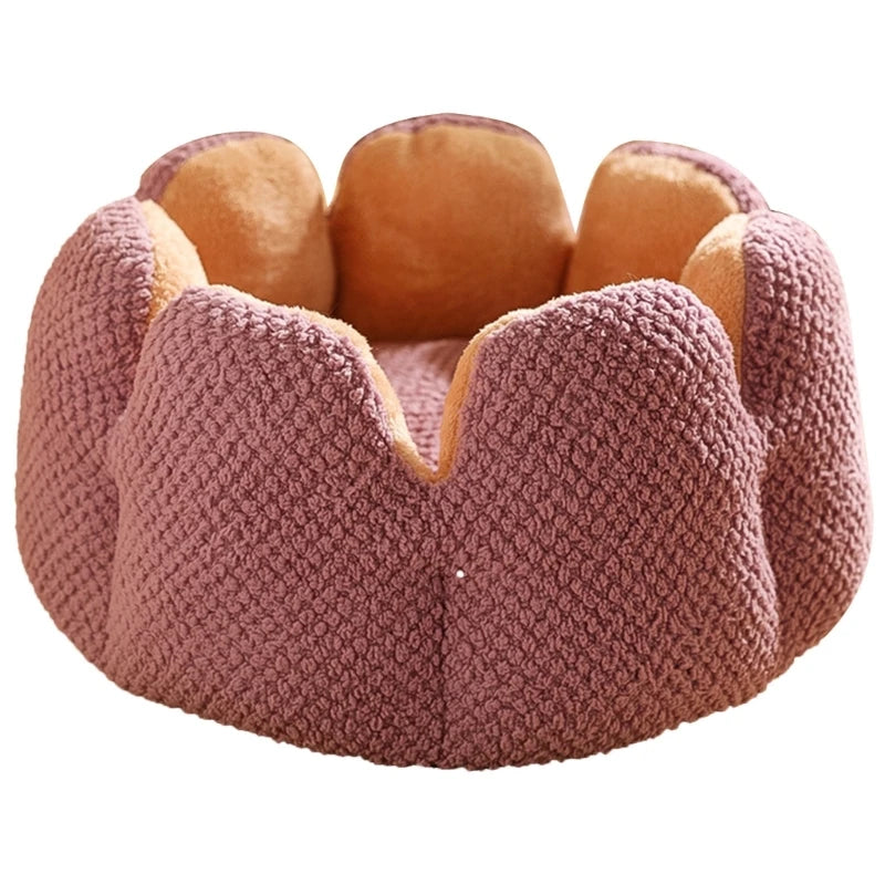 Bed House Lovely Cactus Flower Puppy Kennels Mat Winter Warm Beds
